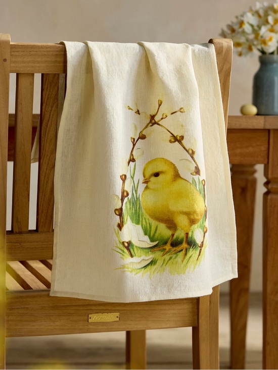 Anthropologie Other - Anthropologie Terrain Linen Dish Towel New Yellow Baby Chick Spring Easter